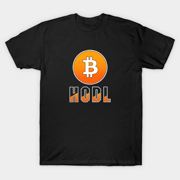 Bitcoin HODL design T-Shirt by Andreeastore  